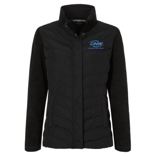   - Women's Mixed Media Chevron Jacket Thumbnail