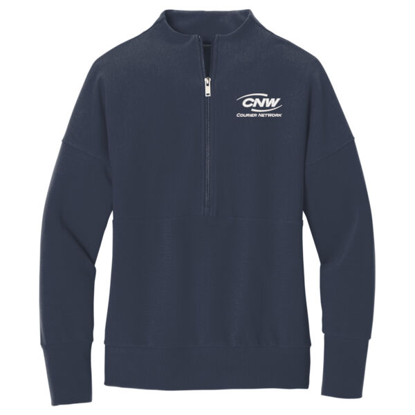   - Women's Linear Texture 1/4 Zip Thumbnail